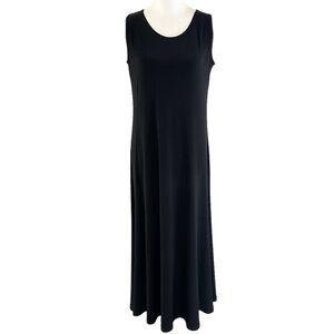 Sympli Womens Maxi Dress Size 10 Black Jersey Spandex Stretch Modest Minimalist